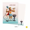 Leuke wenskaart voor papa - super papa - vaderdagkaart - verjaardag papa - illustra'lies